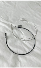 arnew headbands Black+Silver Airy Back Band (hair backband)