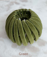 arnew Green Velvet Pony Dumpling Hairpin
