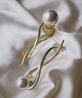 arnew hair claws S.line pearl hairclip